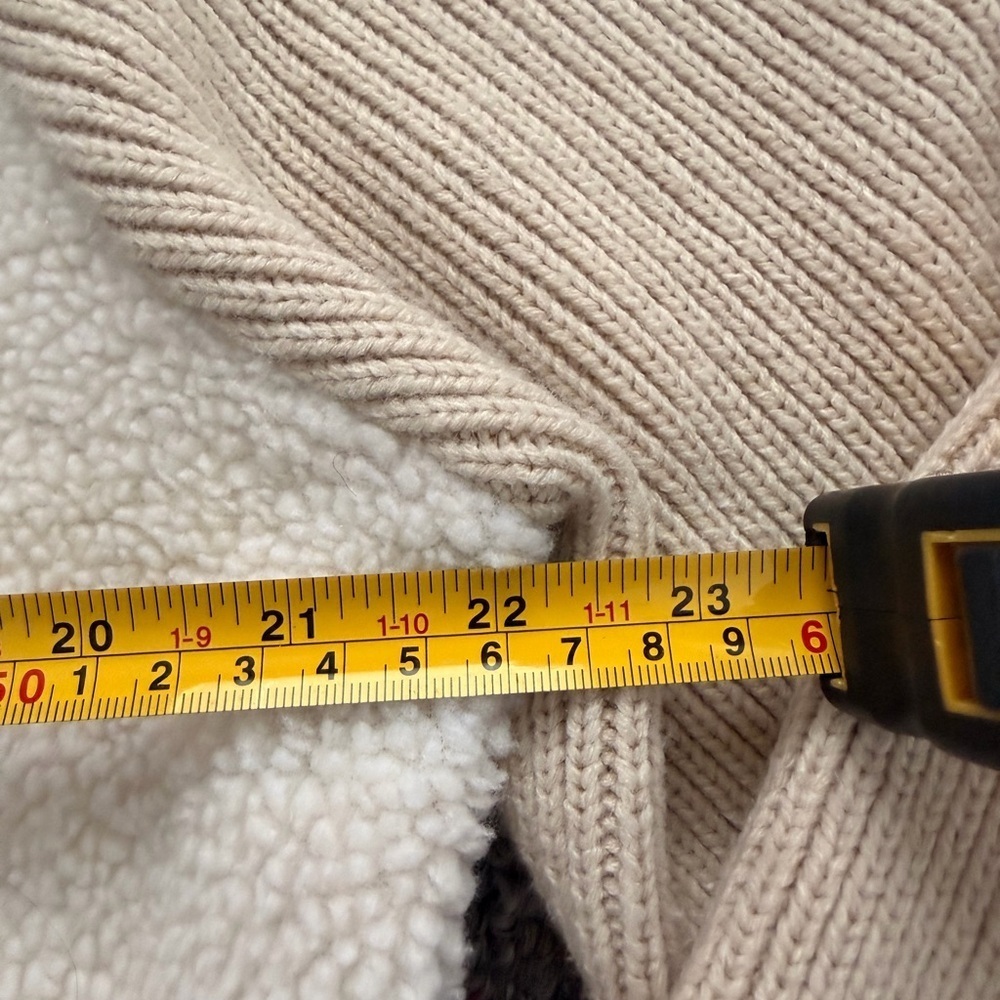Michelle Nicole Wool Blend Cream Teddy Pea Coat XL - Picture 4 of 11